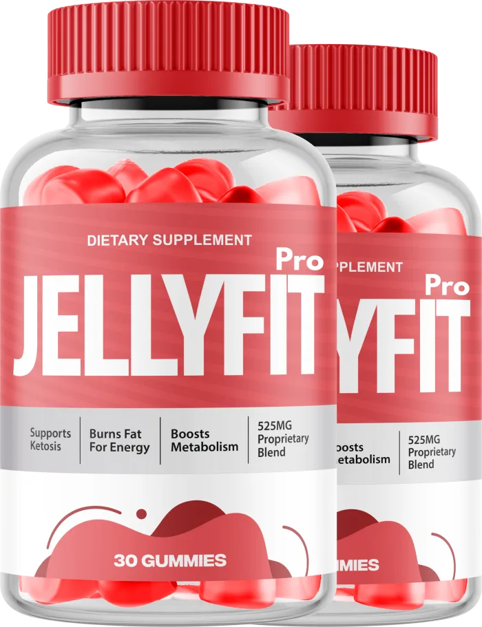 Two bottles of JellyFit Pro gummies